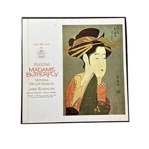 1955 Puccini: MADAME BUTTERFLY 3xLP Vinyl Box Set Angel 3604 booklet insert